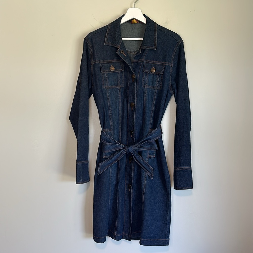Long sleeve button up jean dress from FWR jeans